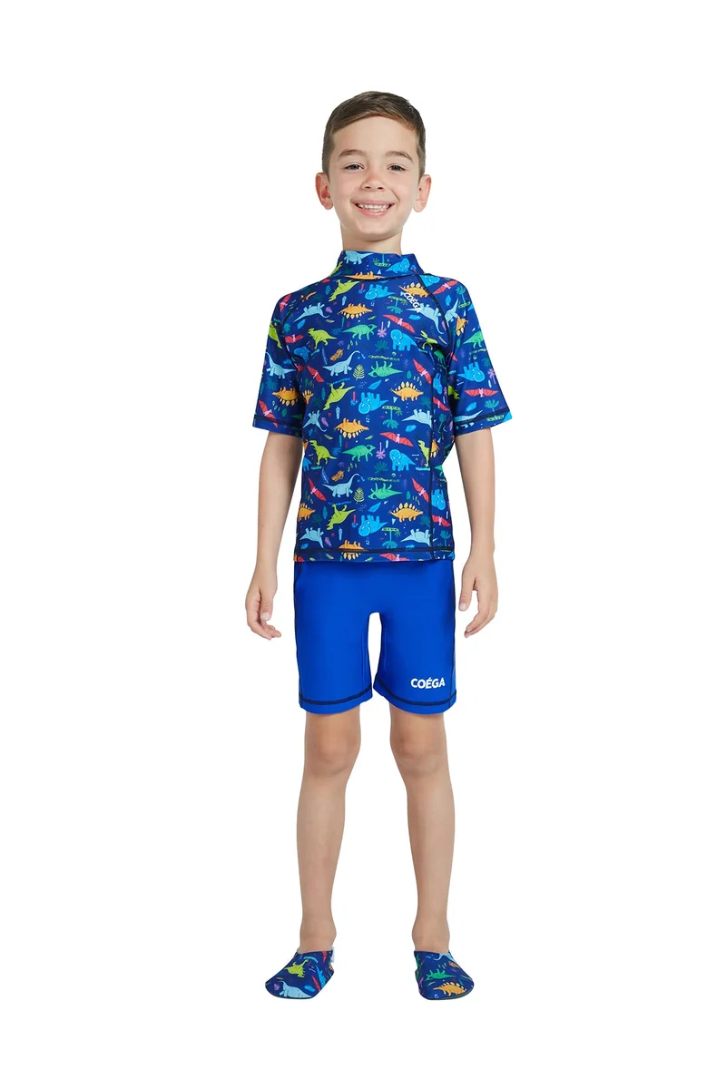 COEGA  Boys Kids Two-piece Swimsuit - Blue Playing Dinos
